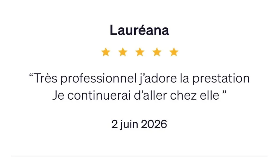 Capture d'un avis cliente Hair by Gloria